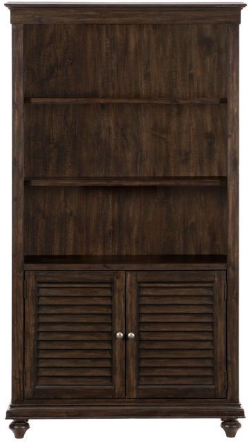 Mazin Furniture Cardano Driftwood Charcoal Bookcase