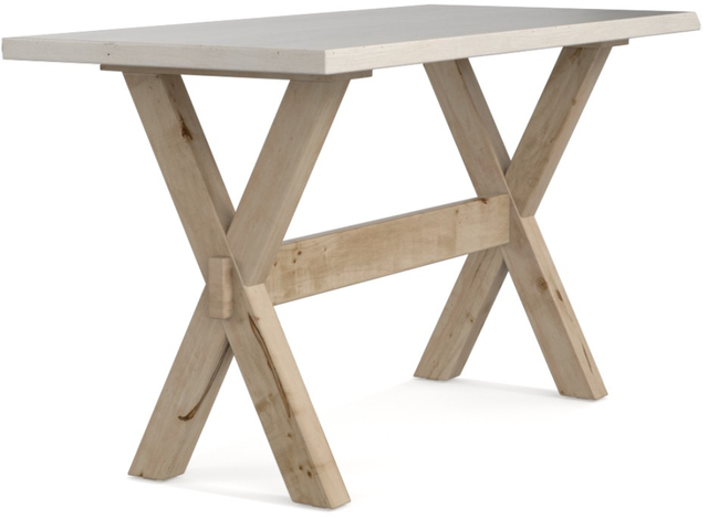 Bassett® Furniture Bench Made Maple Crossbuck 54" Live Edge Desk