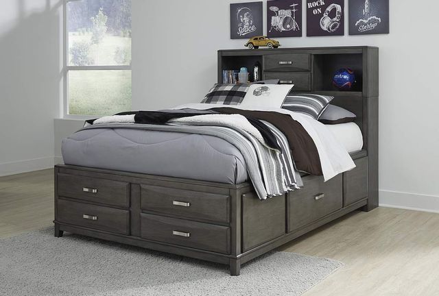 Signature Design by Ashley® Caitbrook Gray Full Storage Bed with 7 Drawers 3