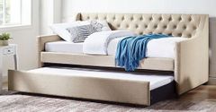 Furniture of America® Emmy Beige Full Trundle Daybed