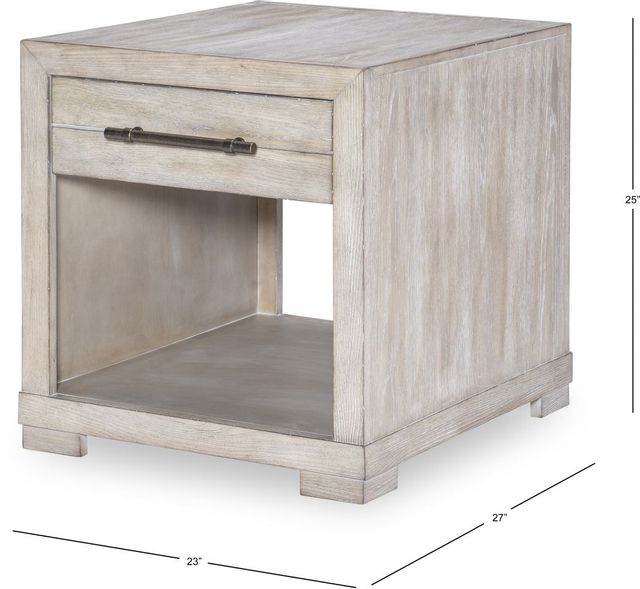 Legacy Classic Westwood Light Weathered Oak Square End Table-1