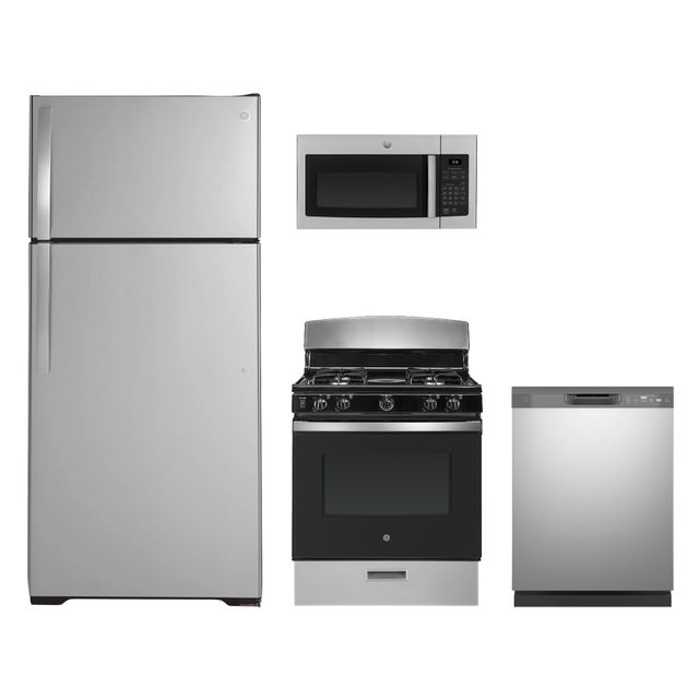 GE® 4 Piece Stainless Steel Kitchen Package -0