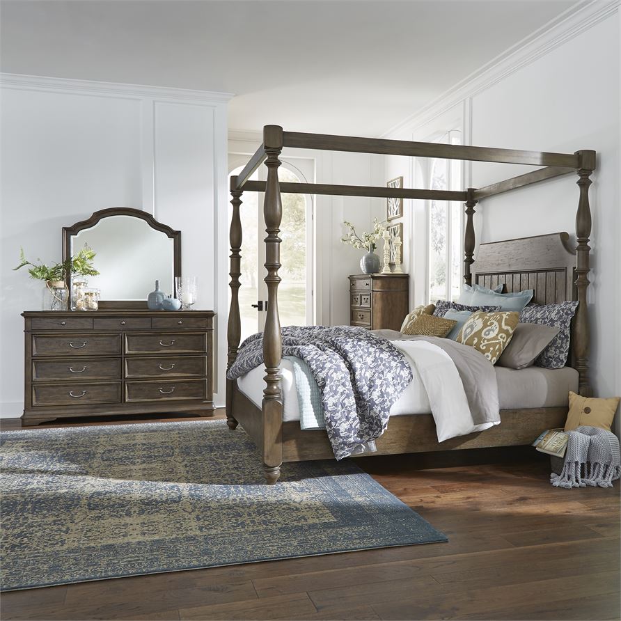 queen canopy bedroom set