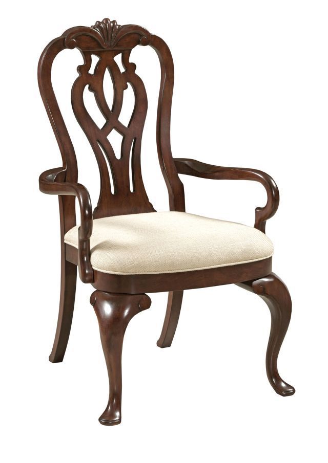 Kincaid Furniture Hadleigh Cherry Finished Queen Anne Arm Chair-0