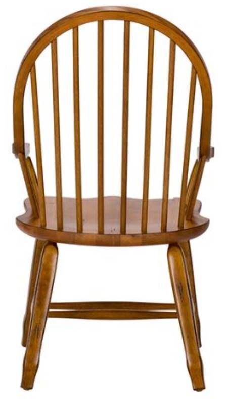 Liberty Furniture Treasures Rustic Oak Bow Back Arm Chair - Set of 2-3