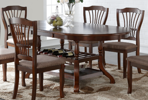 Gulliver Rustic Brown Round Dining Table from New Classic