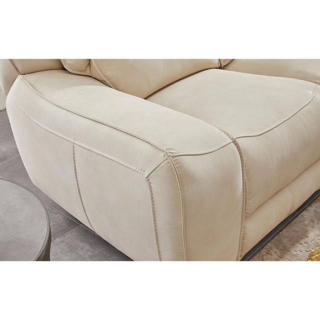 Cheers Enzo Cream Power Reclining Loveseat with Console with Power Headrests-3