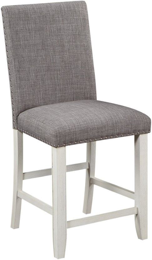 Crown Mark Manning Gray/White Counter Height Dining Side Chair