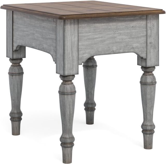Flexsteel® Plymouth® Distressed Graywash End Table 2