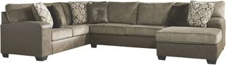 Benchcraft® Abalone Chocolate 3-Piece Sectional with Chaise
