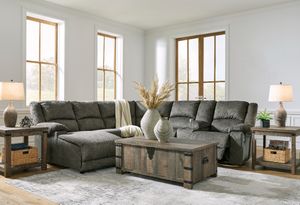 Signature Design by Ashley® Benlocke 6-Piece Flannel Reclining Sectional