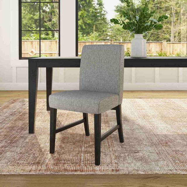 Flexsteel® Chevron Ebony/Granite Upholstered Dining Chair 6