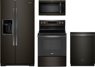 Whirlpool® 4-Piece Package with Counter Depth Side-by-Side Refrigerator