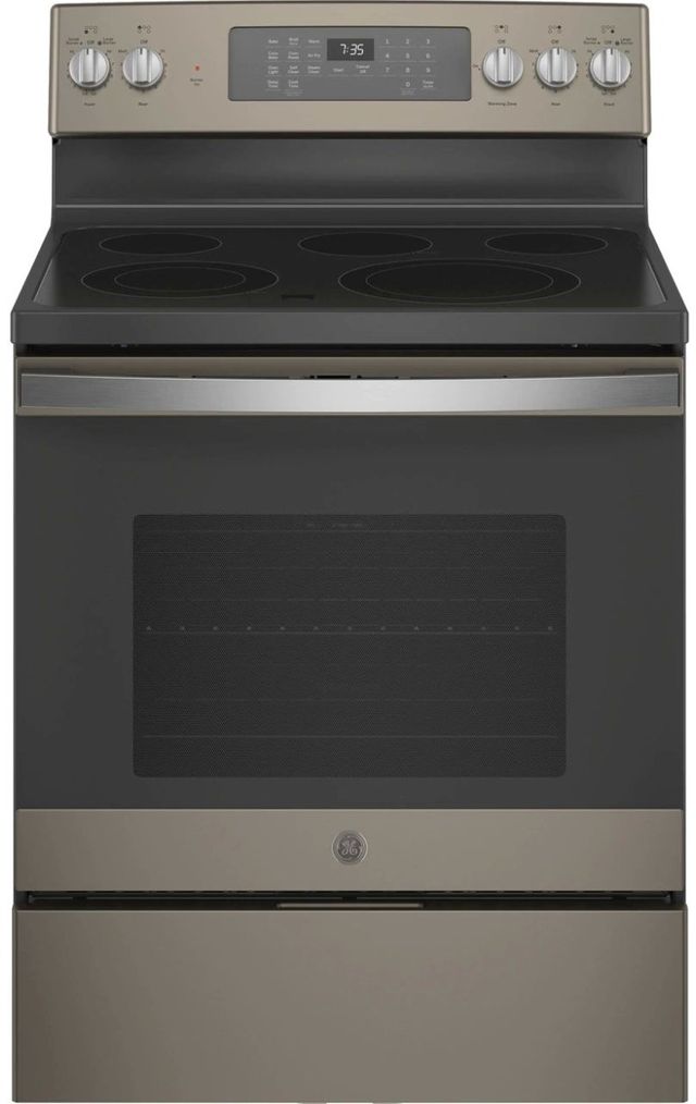 GE® 30" Slate Free Standing Electric Convection Range-0