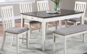 Crown Mark Nina 4-Piece Chalk Grey/White Dining Chair Set