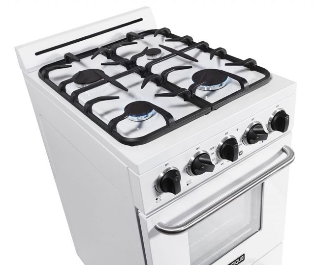 Unique® Appliances Classic 20" White Freestanding Liquid Propane Gas Range 5