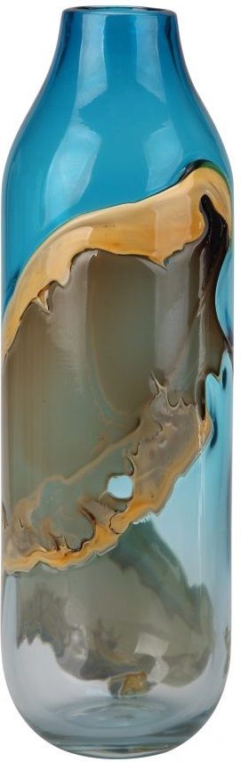 Moe's Home Collection Mystic Blue Brown and Blue Tall Vase 0