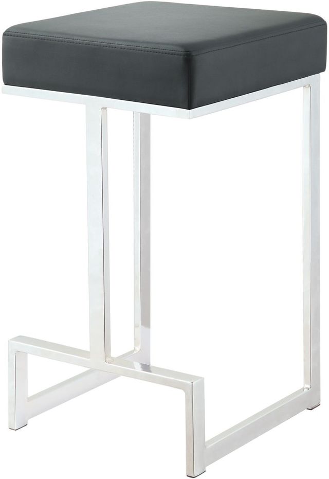 Coaster® Gervase Black/Chrome Square Counter Height Stool