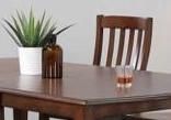 Allwood Furniture Group #134 Dark Walnut Oak Veneer Leg Table Set 1