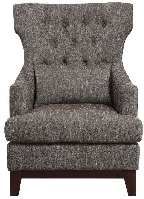 Mazin Furniture Adriano Brown-Gray Accent Chair