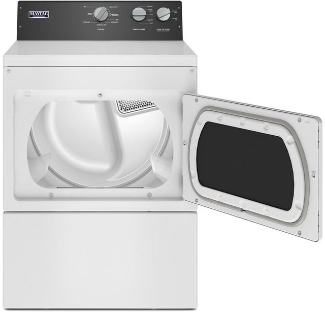 Maytag® Commercial 7.4 Cu. Ft. White Electric Commercial Dryer 1