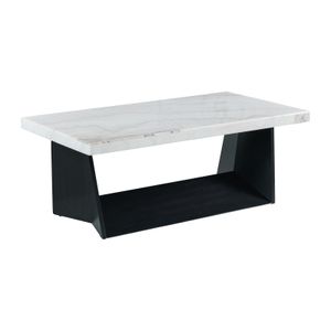 Elements Beckley White Marble Top Coffee Table