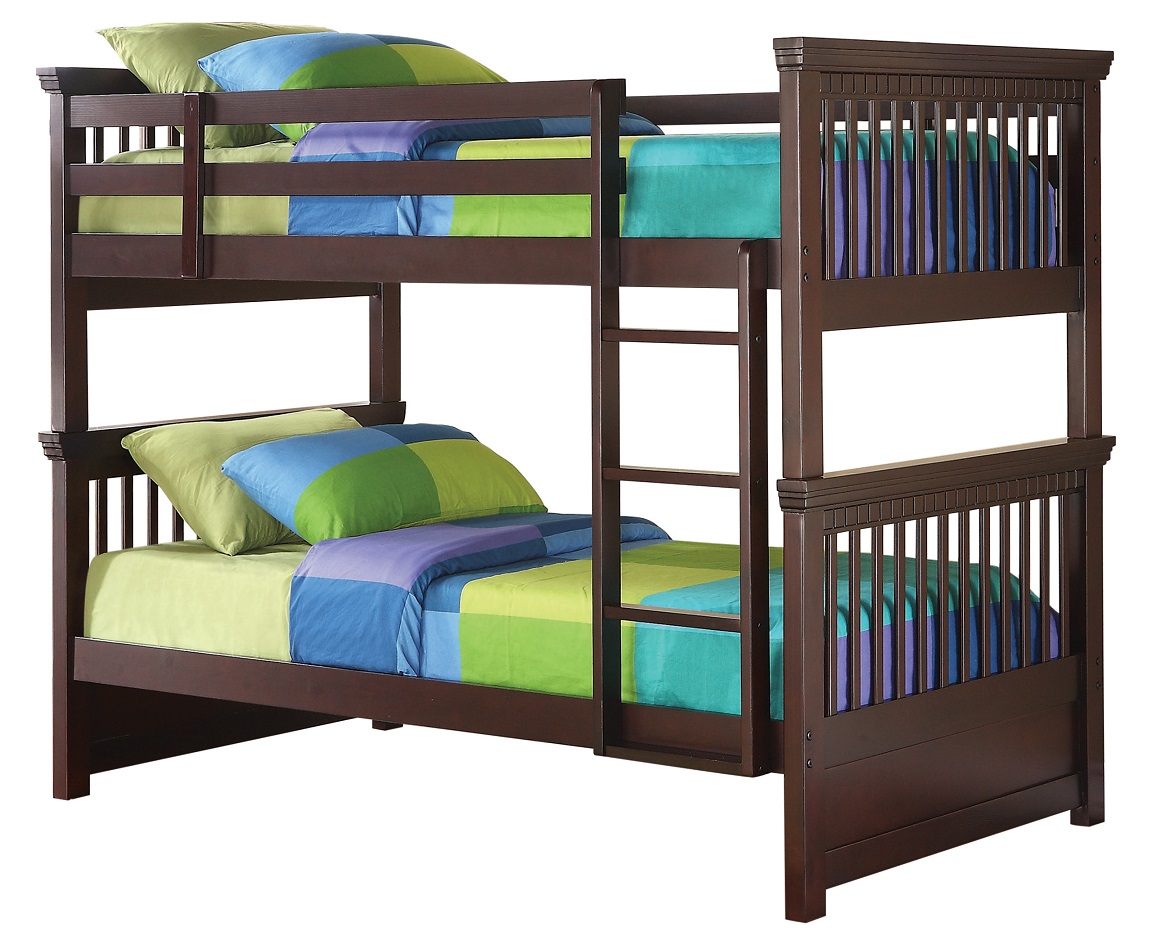 Coaster® Miles Cappuccino Youth Twin-Over-Twin Bunk Bed