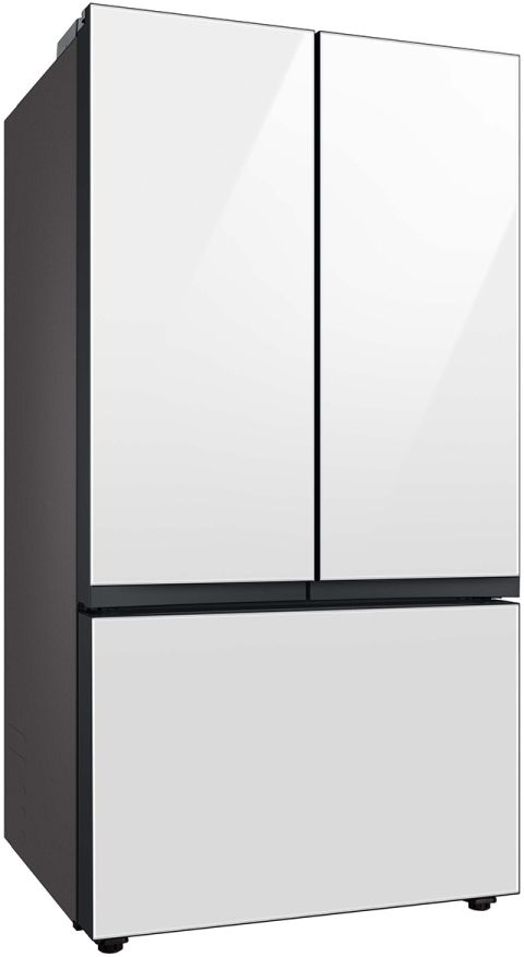 Samsung Bespoke 30 Cu. Ft. White Glass French Door Refrigerator with AutoFill Water Pitcher 1