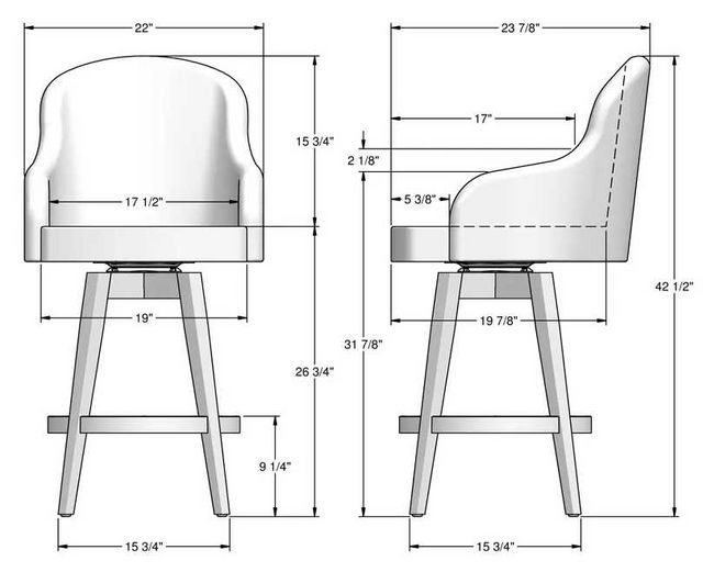 Amisco Customizable Collin Swivel Counter Stool Colders Milwaukee Area