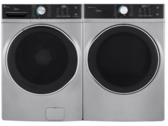 Midea® 5.2 Cu. Ft. Front Load Washer & 8.0 Cu. Ft. Gas Dryer Graphite Laundry Pair 14