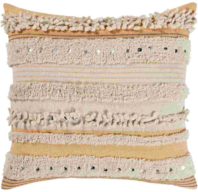 Surya Temara Peach 18"x18" Pillow Shell with Polyester Insert-0