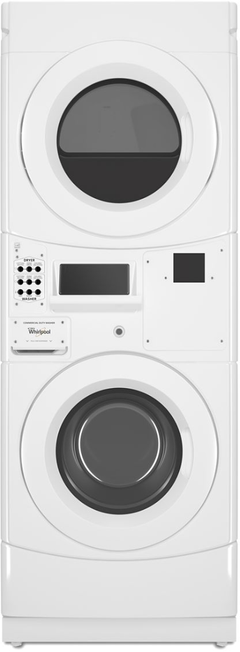 Whirlpool® Commercial 3.1 Cu. Ft. Washer, 6.7 Cu. Ft. Dryer White Stack Laundry