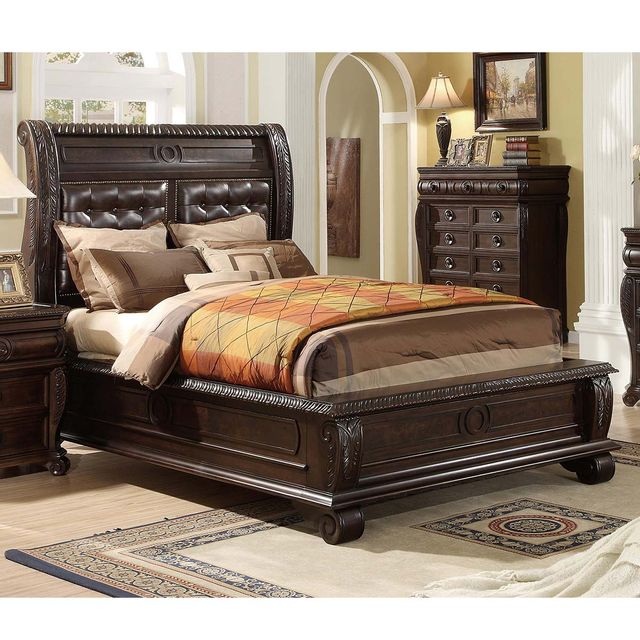 Home Insights New Hillsboro Queen Upholstered Bed, Dresser, Mirror & Nightstand-1