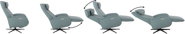Fjords® Modern Living Axel Ice Large Dual Motion Swivel Recliner 3