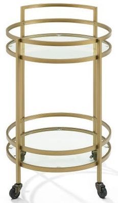 Crosley Furniture® Bailey Gold Round Bar Cart