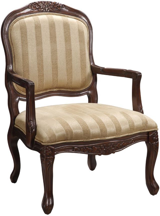 Coast2Coast Home™ Beige/Dark Brown Accent Chair-0