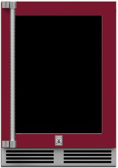 Hestan GRWG Series 5.0 Cu. Ft. Burgundy Frame Outdoor Dual Zone Refrigerator with Wine Storage