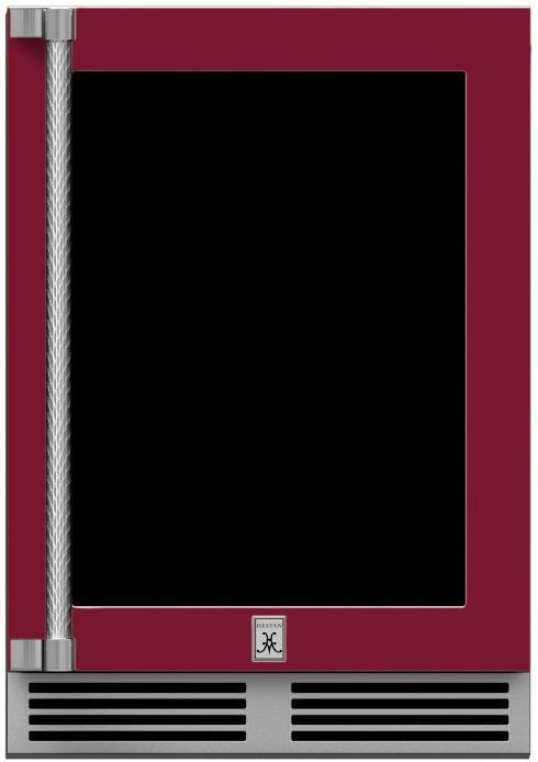 Hestan GRWG Series 5.0 Cu. Ft. Burgundy Frame Outdoor Dual Zone Refrigerator with Wine Storage 0