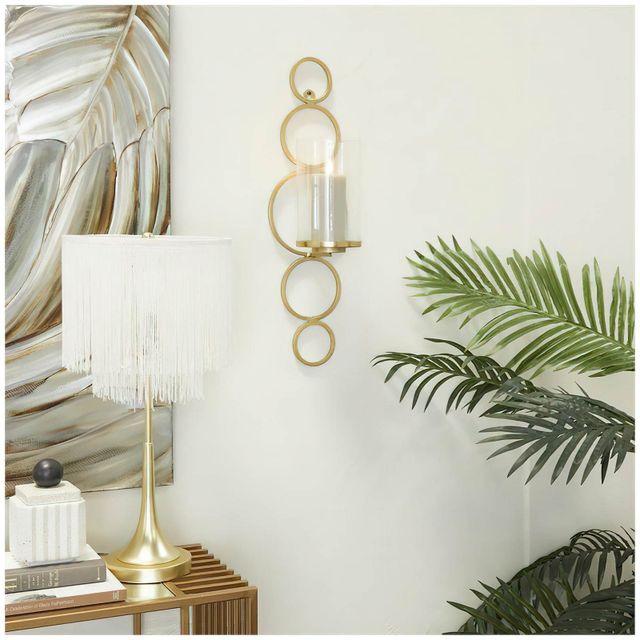 Uma Home Cosmoliving Gold Metal Wall Sconce-1