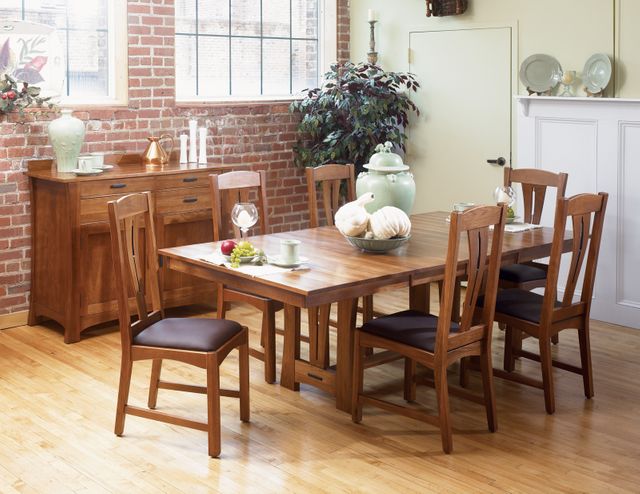 A-America® Cattail Bungalow Amber Trestle Dining Table