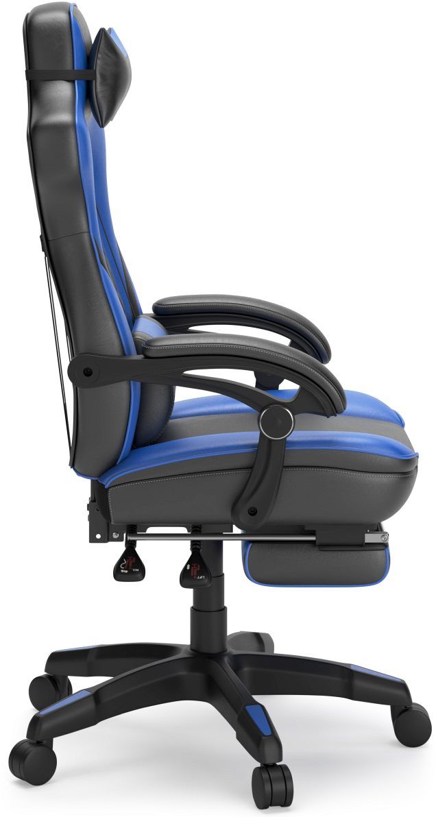 Signature Design by Ashley® Lynxtyn Black/Blue Home Office Swivel Desk Chair 5