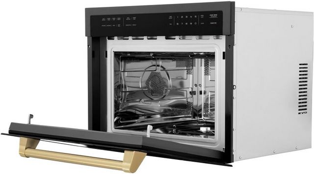 ZLINE Autograph Edition 1.6 Cu. Ft. Black Stainless Steel Electric Speed Oven-3