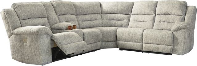Signature Design by Ashley® Family Den 3-Piece Pewter Power Reclining Sectional-0
