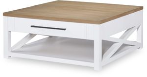 Legacy Classic Franklin Harvest Oak/Natural White Painted Lift-top Cocktail Table