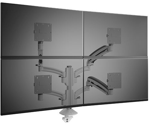 Chief® Kontour K1C Series White Quad 2x2 Monitor Dynamic Column Mount 1