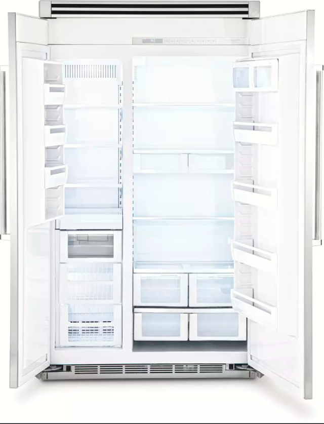 Viking® 5 Series 29.1 Cu. Ft. White Built In Side By Side Refrigerator-1