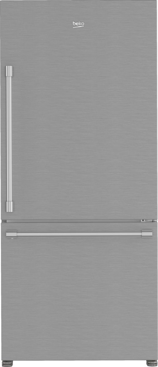 Beko 30 in. 16.1 Cu. Ft. Fingerprint-Free Stainless Steel Counter Depth Bottom Freezer Refrigerator-0