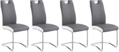 Coaster® Brooklyn 4-Piece Grey/White Upholstered Side Chairs