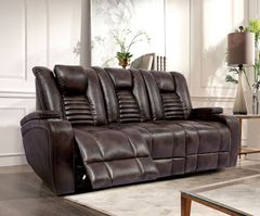 Furniture of America® Abrielle Dark Brown 2-Piece Sofa and Loveseat Set