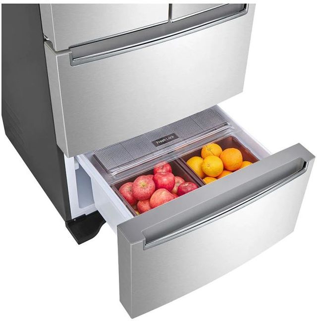 LG 14.3 Cu. Ft. Platinum Silver Kimchi/Specialty Food French Door Refrigerator 9
